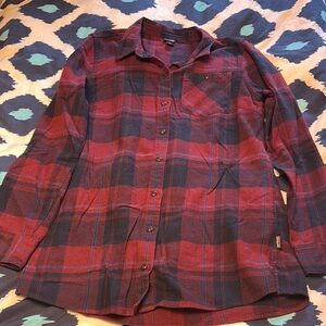 Patagonia Women’s Red and Navy Plaid Button-Down Shirt